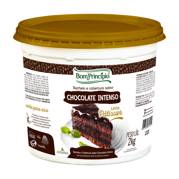 Relleno y cobertura con intenso sabor a chocolate.