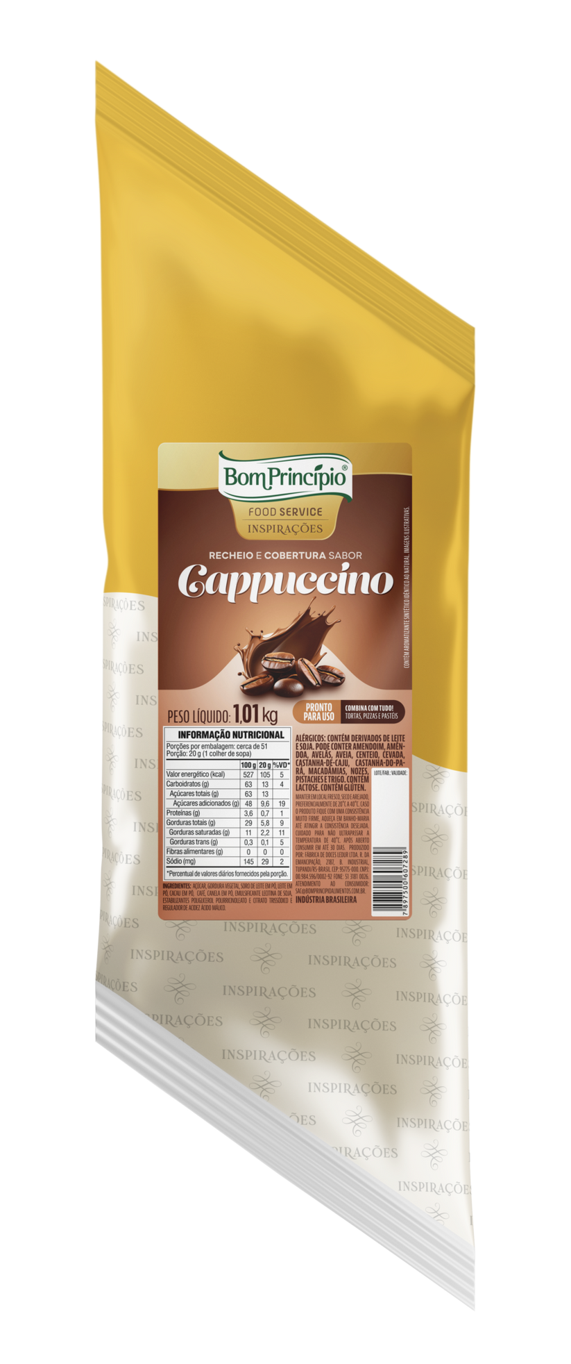 Relleno y cobertura con sabor a capuchino