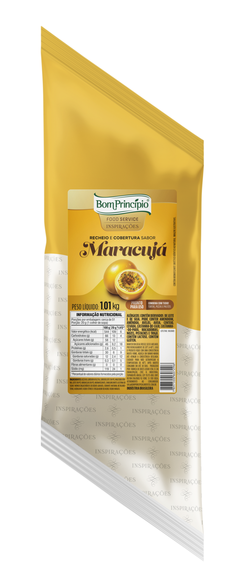 Relleno y cobertura con sabor a maracuyá